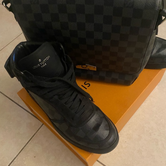 Authentic Louis Vuitton sneakers and crossbody bag